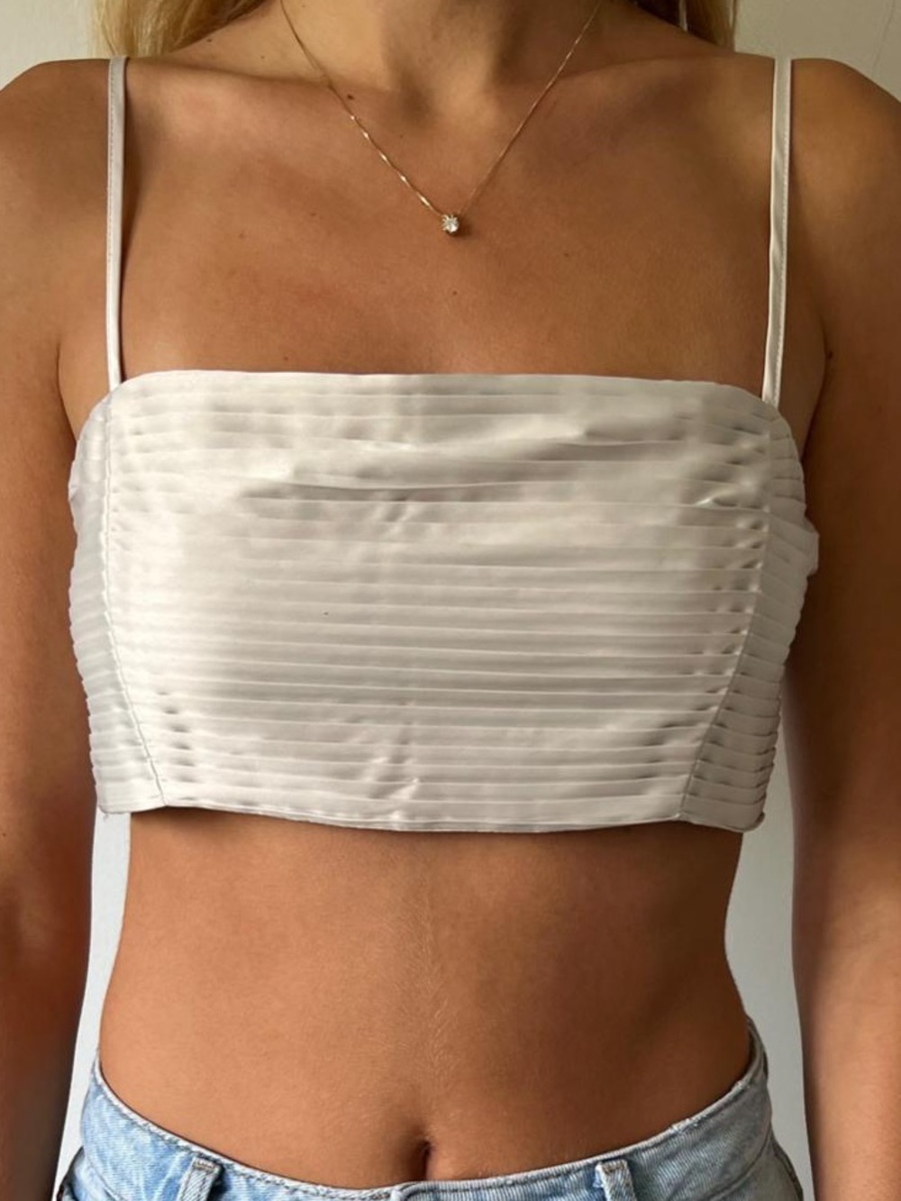 🐚🪼 2/15$ 🪼🐚  Dynamite Champagne Ruched Bandeau Camisole